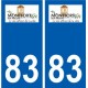 83 Cogolin logo sticker plate stickers city