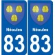 83 Cogolin stemma adesivo piastra adesivi città