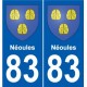 83 Cogolin stemma adesivo piastra adesivi città