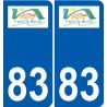 83 Cogolin logo sticker plate stickers city