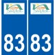 83 Cogolin logo autocollant plaque stickers ville
