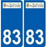 83 Cogolin logo autocollant plaque stickers ville