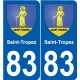 83 Cogolin stemma adesivo piastra adesivi città