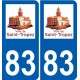 83 Cogolin logotipo de la etiqueta engomada de la placa de pegatinas de la ciudad