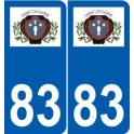 83 Cogolin logo sticker plate stickers city