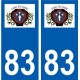 83 Cogolin logo sticker plate stickers city