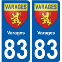 83 Cogolin coat of arms sticker plate stickers city