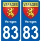 83 Cogolin blason autocollant plaque stickers ville