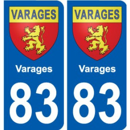83 Cogolin coat of arms sticker plate stickers city
