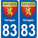 83 Cogolin stemma adesivo piastra adesivi città