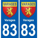 83 Cogolin coat of arms sticker plate stickers city