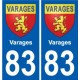 83 Cogolin blason autocollant plaque stickers ville