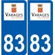 83 Cogolin logo autocollant plaque stickers ville