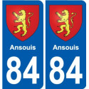 84 Mazan stemma adesivo piastra adesivi città