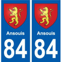 84 Mazan stemma adesivo piastra adesivi città
