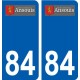 84 Mazan logo autocollant plaque stickers ville