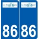 86 Naintré logo sticker plate stickers city