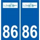 86 Naintré logo sticker plate stickers city