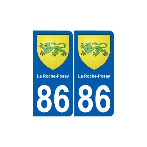 86 Naintré escudo de armas de la etiqueta engomada de la placa de pegatinas de la ciudad