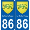 86 Naintré blason autocollant plaque stickers ville