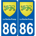 86 Naintré blason autocollant plaque stickers ville