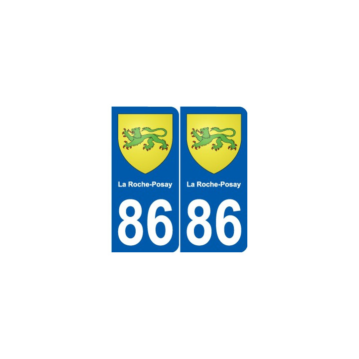 86 Naintré escudo de armas de la etiqueta engomada de la placa de pegatinas de la ciudad