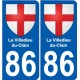 86 Montmorillon wappen aufkleber typenschild aufkleber stadt
