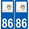 86 Naintré logo sticker plate stickers city