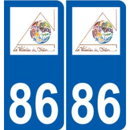 86 Naintré logotipo de la etiqueta engomada de la placa de pegatinas de la ciudad