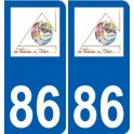 86 Naintré logo autocollant plaque stickers ville