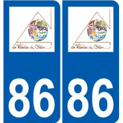 86 Naintré logo sticker plate stickers city