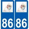 86 Naintré logo adesivo piastra adesivi città