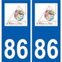 86 Naintré logo sticker plate stickers city