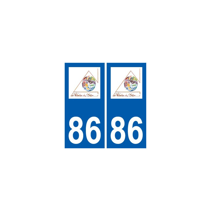 86 Naintré logotipo de la etiqueta engomada de la placa de pegatinas de la ciudad