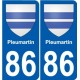 86 Naintré stemma adesivo piastra adesivi città