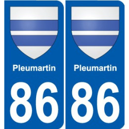 86 Naintré coat of arms sticker plate stickers city