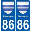 86 Naintré blason autocollant plaque stickers ville
