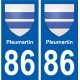 86 Naintré stemma adesivo piastra adesivi città
