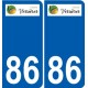 86 Naintré logo autocollant plaque stickers ville