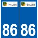 86 Naintré logo autocollant plaque stickers ville