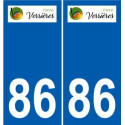 86 Naintré logo adesivo piastra adesivi città