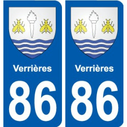 86 Naintré coat of arms sticker plate stickers city