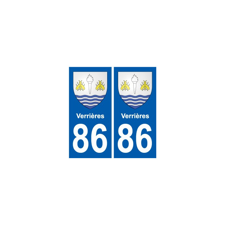 86 Naintré coat of arms sticker plate stickers city