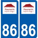 86 Naintré logo autocollant plaque stickers ville