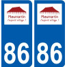 86 Naintré logo sticker plate stickers city