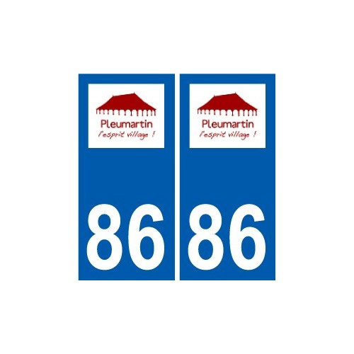 86 Naintré logo sticker plate stickers city
