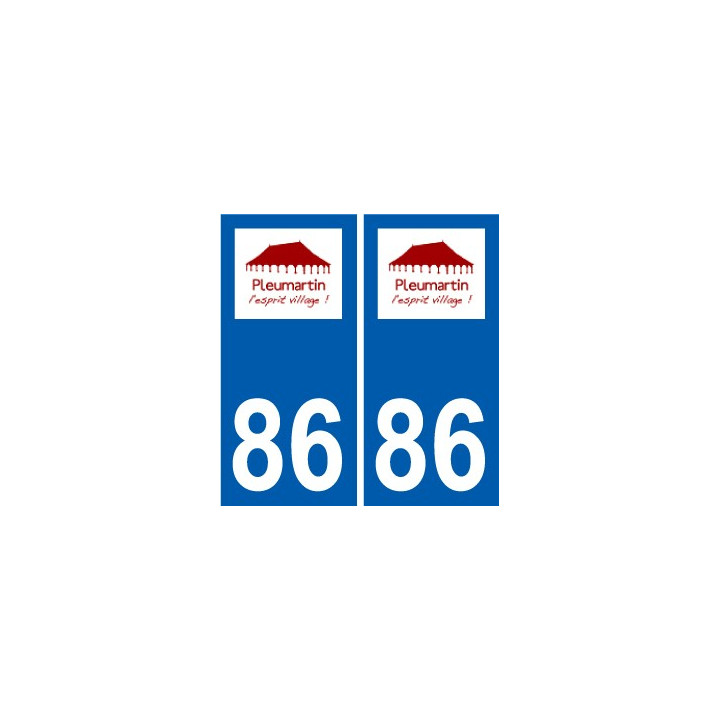 86 Naintré logotipo de la etiqueta engomada de la placa de pegatinas de la ciudad