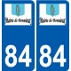 84 Valréas logo sticker plate stickers city