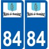 84 Valréas logo sticker plate stickers city
