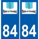 84 Valréas logo autocollant plaque stickers ville